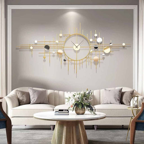 Geometric Metal Wall Clock